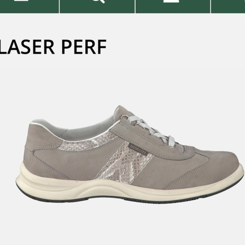 Mephisto Laser Perf Run Off Leather Sneaker